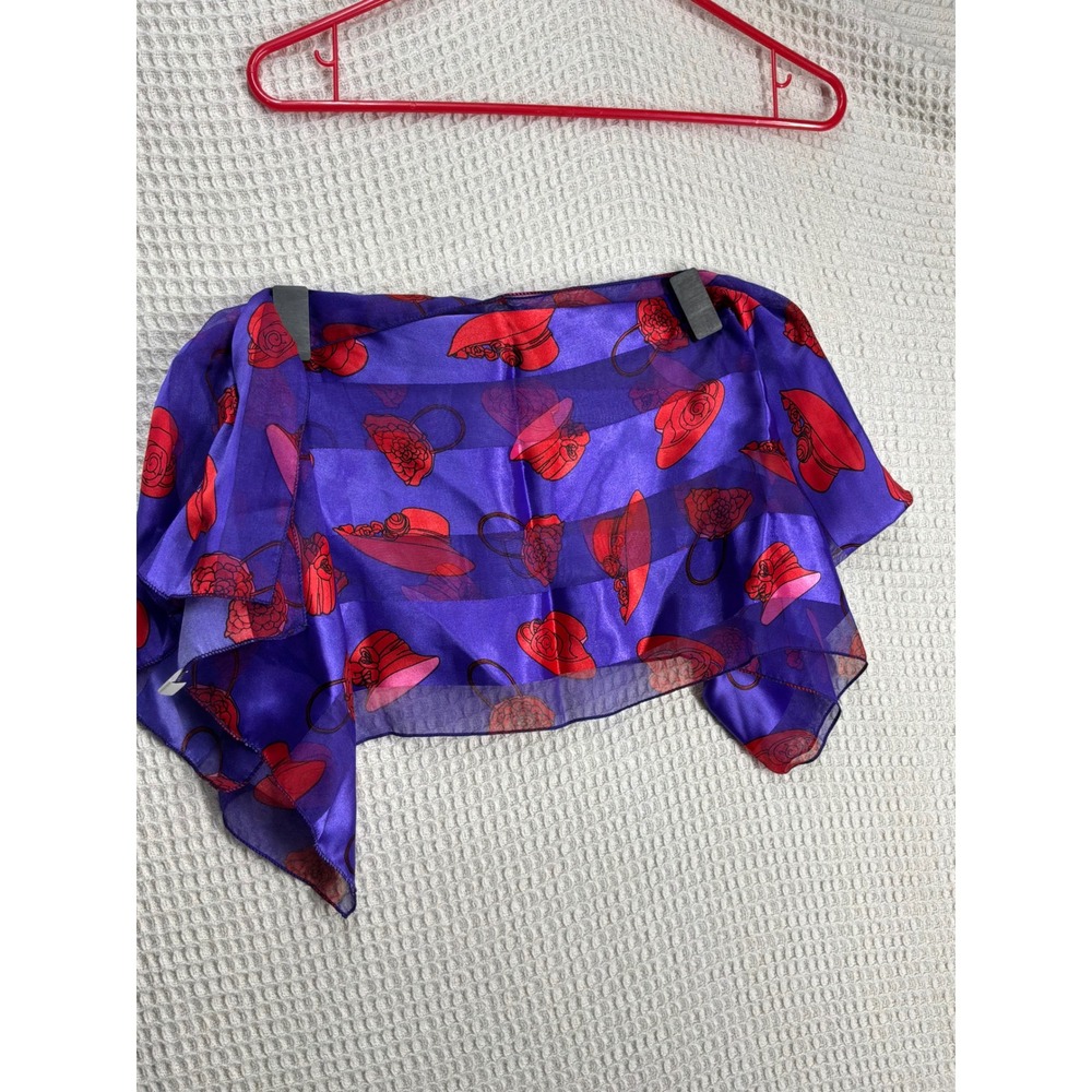 Whimsical Women Unbranded Red Hat Society Scarf OS Purple Red